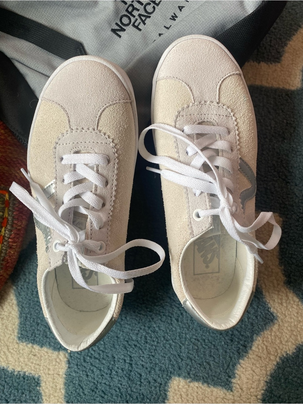 Vans Women’s Beige Suede Low-Top Sneakers with White Laces